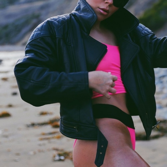 Laina Rauma Small PG13 fine mesh tank top camisole hot pink barbiecore club bed - Picture 8 of 8